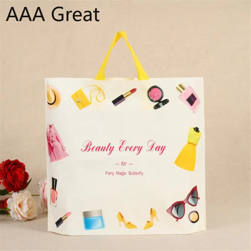 100 Stks/partij Gift Bags Handgrepen Plastic Zak Voor Kleding Opbergtas Feestartikelen Winkelen Pouches Verpakking Bruiloft Decoraties 100 Stks/partij Gift Bags Handgrepen Plastic Zak Voor Kleding Opbergtas Feestartikelen Winkelen Pouches Verpakking Bruiloft Decoraties