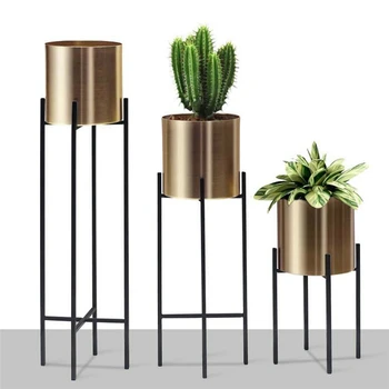 

Nordic Metal Flower Pot Simple Creative Decorative Vase Iron Flower Stand Home Decoration Plant Pots Decorative Indoor Plant Pot
