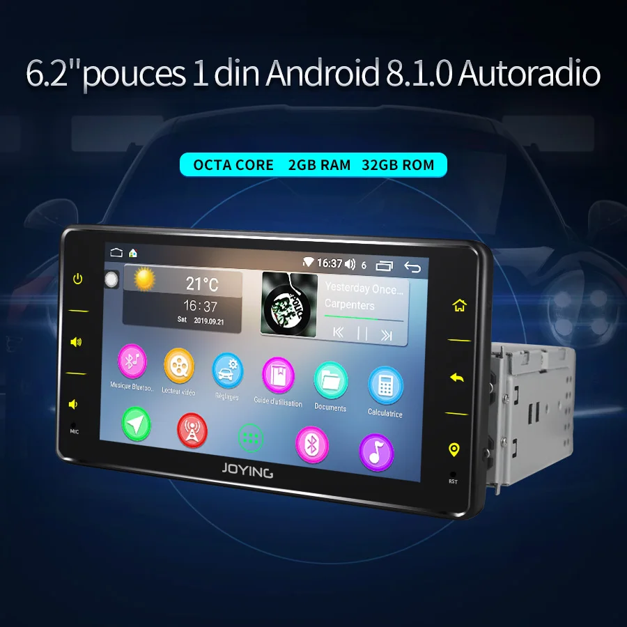 Universal 1 din android 8.1 car autoradio multimedia player octa core car head unit single din car stereo full touch screen WiFi