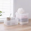 Japan Desk Storage Organizer Box Frosted Transparent Free Combination Cosmetic Make Up Box Multifunction Table Accessories ► Photo 3/6