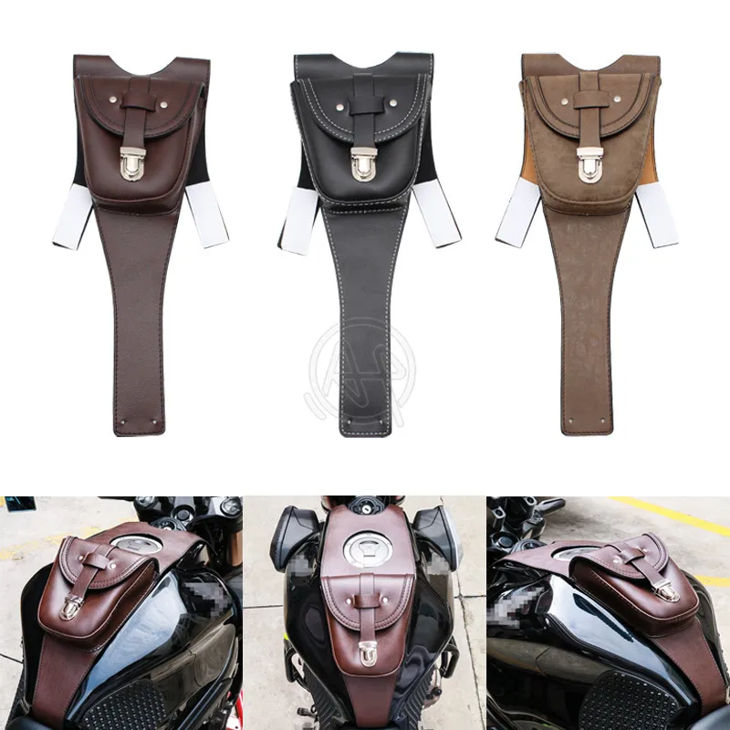 

PU Leather Motorcycle Oil Fuel Tank Cover Panel Bag Retro Fuel Oil Tank Bag for Honda CB650R CB 650R 2019 2020 2021