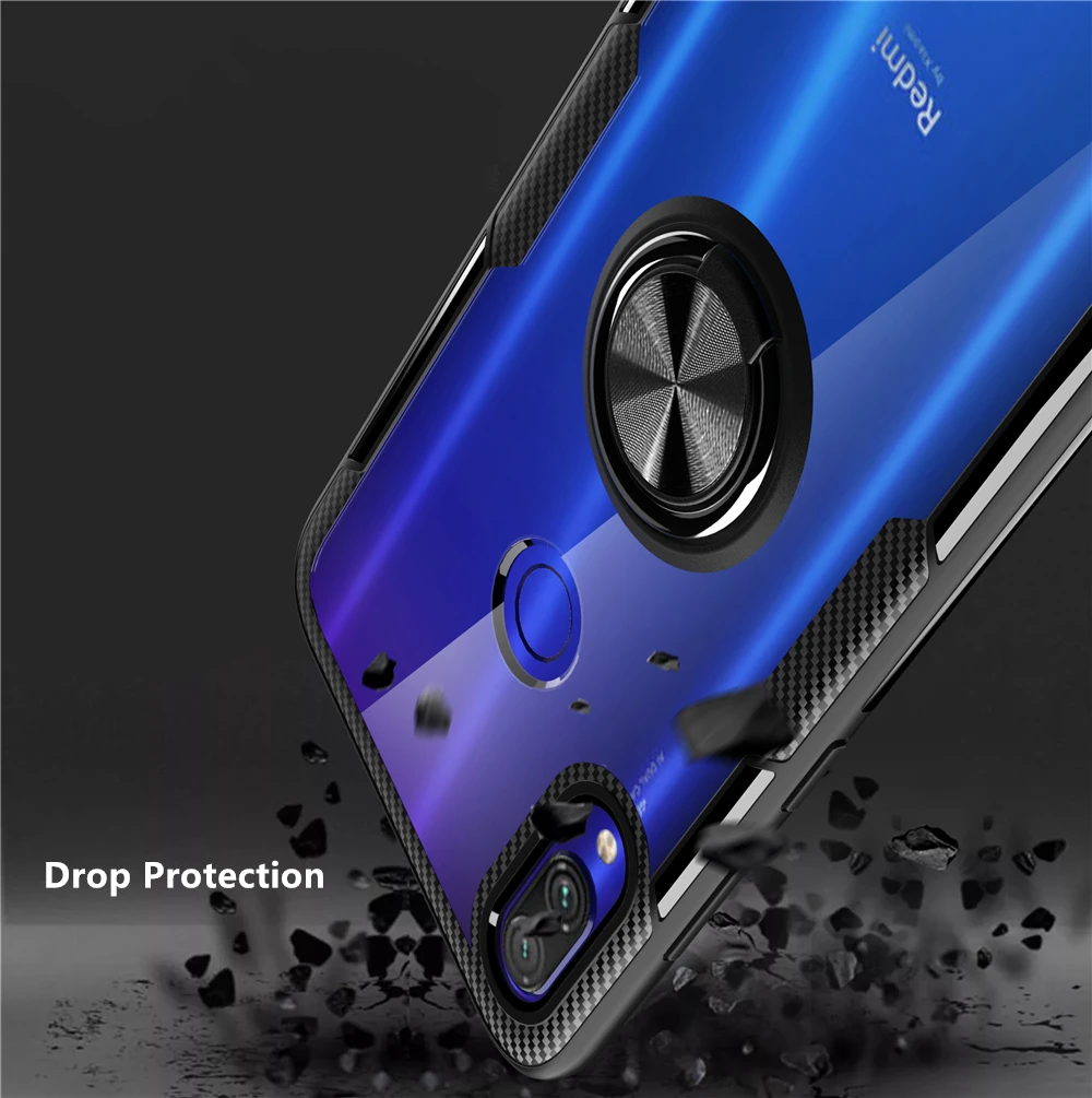 Для Xiaomi Redmi Note 7 8 5 K20 Pro прозрачный чехол с магнитным кольцом для Xiaomi Redmi Note7 Note8 Note5 Pro противоударный прозрачный чехол