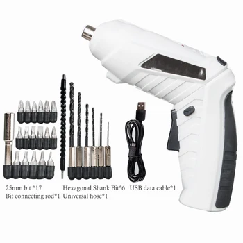 

Electric Screwdriver Multifunction 3.6V Wireless USB LED Rechargeable Lithium Battery Screwdriver Mini Screwdriver Set