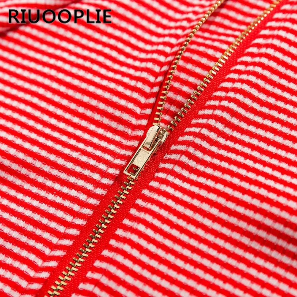 RIUOOPLIE, новинка, модное летнее женское Полосатое боди на одно плечо с оборками, боди с коротким рукавом, купальник, сексуальные топы с открытыми плечами