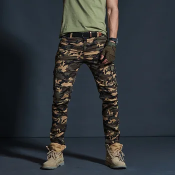 

Men's Large Size Flexible Camouflage Cargo Pants Pockets Military Tactical Pants Trousers Joggers Track Pants Overalls Men