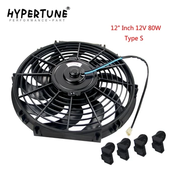 

Hypertune - 12 Inch Universal 12V 80W Slim Reversible Electric Radiator AUTO FAN Push Pull With mounting kit Type S 12" HT-FAN12
