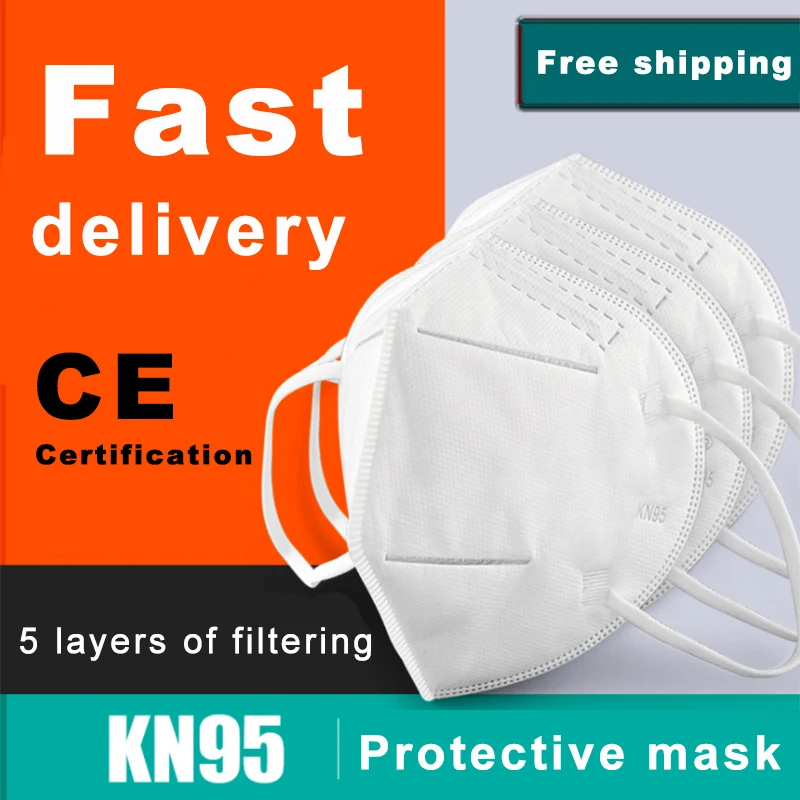 

10pcs Reusable KN95 Mask filters Protection Face Masks 95% Filtration 5-Layer Mouth Cover Anti Dust Pollution