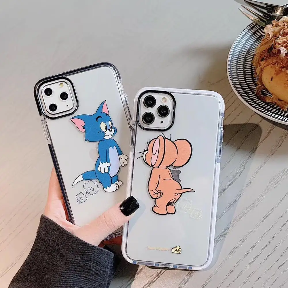 Противоударный мягкий ТПУ чехол для телефона с мультяшным котом iPhone XS Max XR X 8 7 Plus s