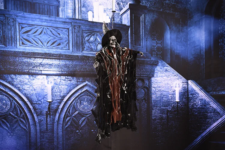 Хэллоуин дом с привидениями камеры одевания Кулон Скелет висячий реквизит с призраками сцены одевания трюк игрушка в виде черепа
