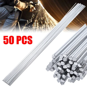 

50pcs Aluminum Welding Rods Bars 50cm Easy Aluminum Welding Rods For Welding Or Surfacing Welding Low Temperature 1.6mm