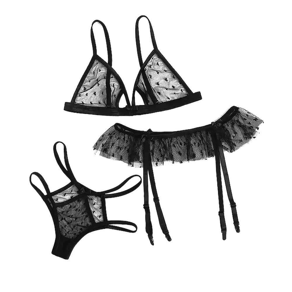 Женские сексуальные кружевные прозрачные бюстгальтеры нижнее белье стринги Нижнее белье Подвязки Пояс наборы трусики Babydoll ночное белье