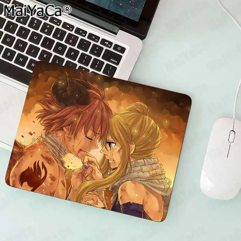 Not Lock Edge20x25cm MaiYaCa Лидер продаж Аниме Сказочный хвост офисные мыши геймер мягкий коврик для мыши большой коврик для мыши клавиатуры коврик - Цвет: Not Lock Edge20x25cm