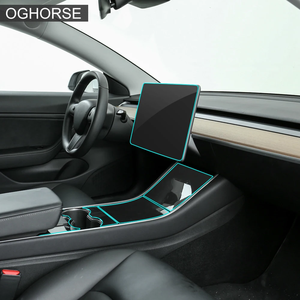 

Self Healing Car Interior Protecive Flim Clear Central Console Storage Screen Panel Sticker For Tesla model 3 2019 Accessories