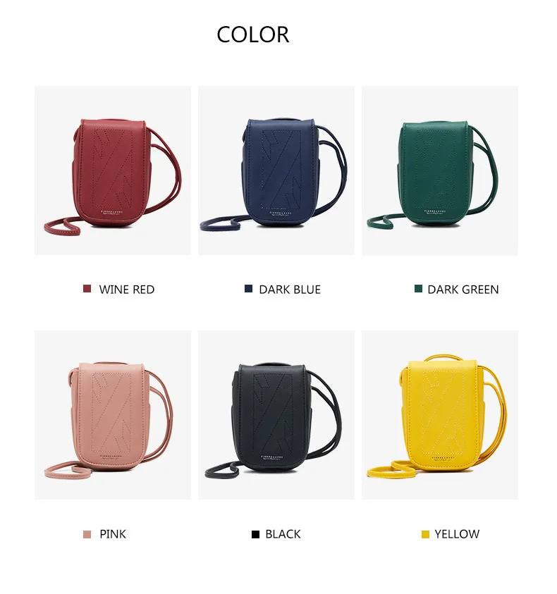 Women's Bag Simple Women's Mobile Phone Bag Solid Color Slant Cross Bag Women