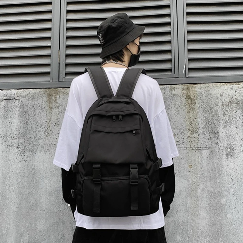 

Women Solid Color Backpack Casual Rucksack for Teenage Girls Large Capacity School Bookbag Travel Daypack