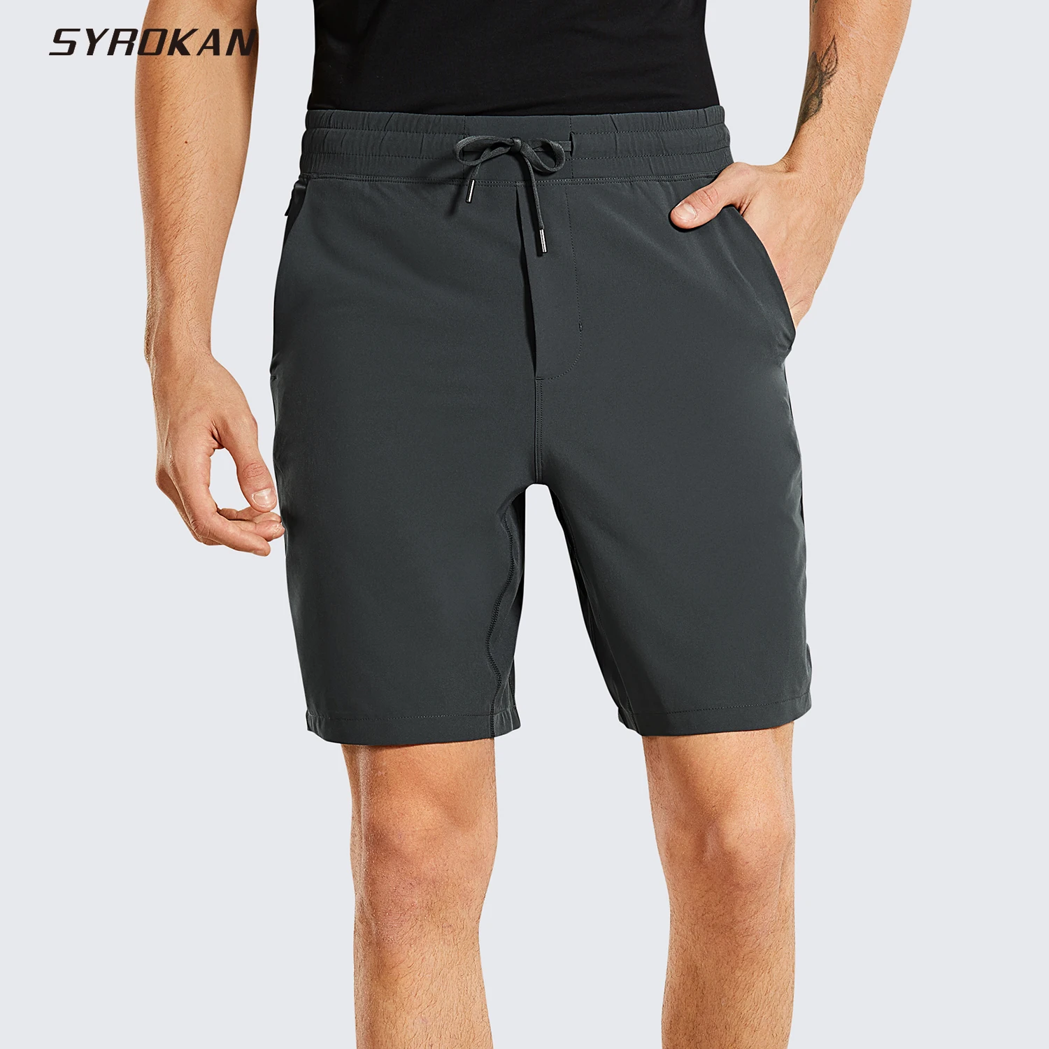Men's Sports Shorts Quick-Dry Workout Running Athletic with Pockets 7 Inches