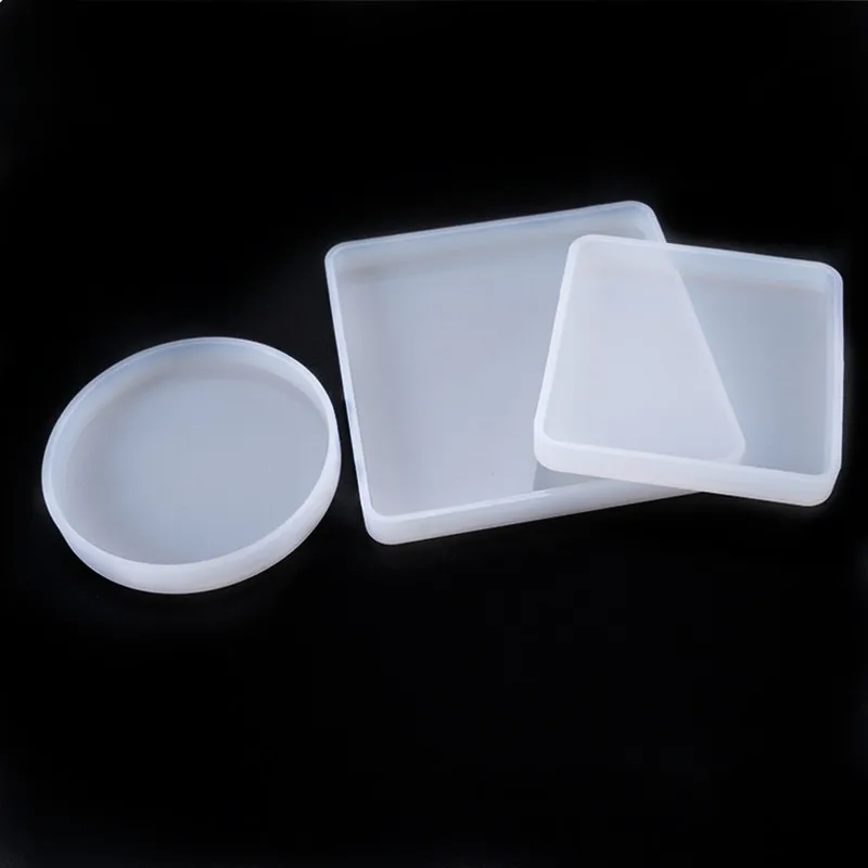 

Silicone Resin Mold Make Coaster Crafts Round Square Crystal Coaster Mold DIY Home Decoration Craft Resin Art Making Tools