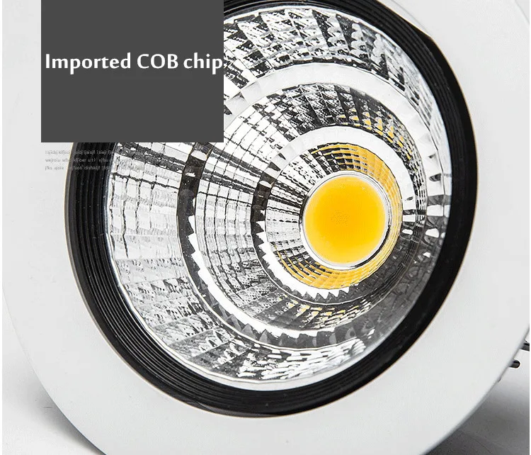 黑色cob射灯led天花灯套装3w5w7w10w12w嵌入式孔灯客厅背景墙筒灯-tmall_27