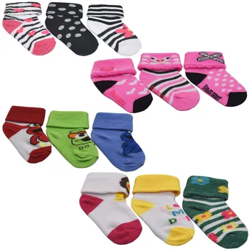 

3Pair new 0-6 months newborn socks cute casual baby socks