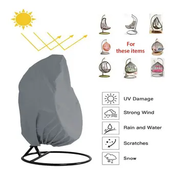 

Outdoor Garden Parkland Patio Waterproof Chair Cover Rattan Swing cover Rain UV Sun Protector Dustproof Stacking Chair Cover