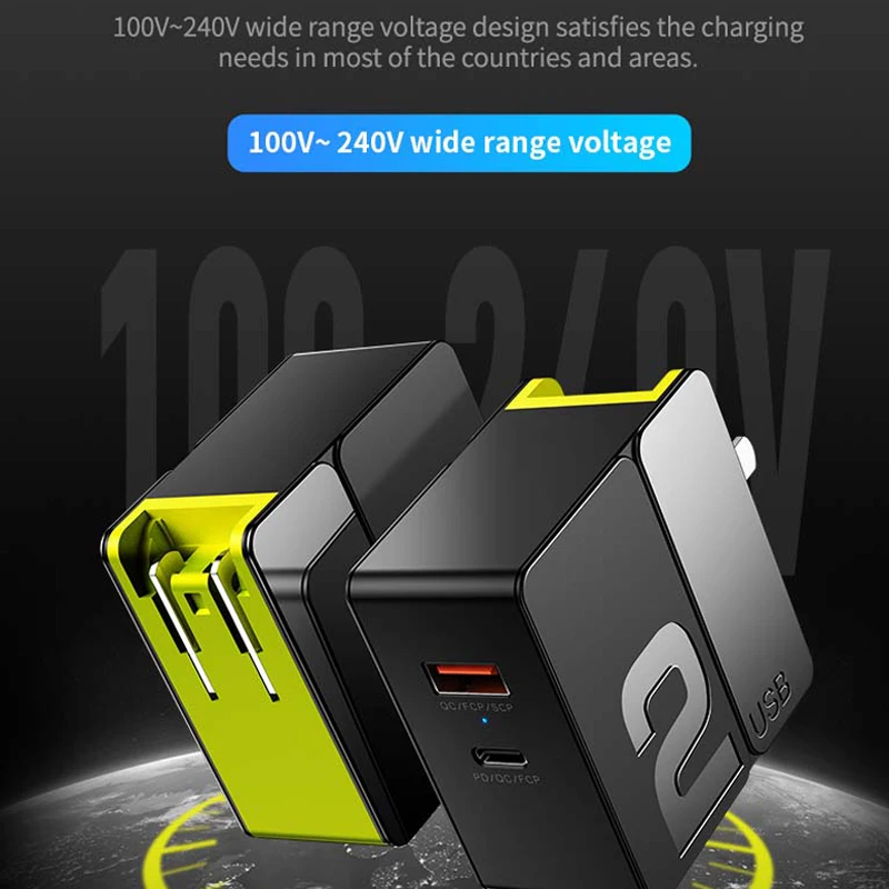 ROCK USB PD Быстрая зарядка 30 Вт U+ C PD SCP FCP QC4.0 QC3.0 зарядное устройство адаптер Быстрая зарядка для iPhone XS XR samsung/huawei