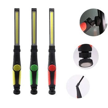 

Portable COB Flashlight Torch USB Rechargeable LED Work Light Magnetic COB Lanterna Worklight For Outdoor Camping+USB cable