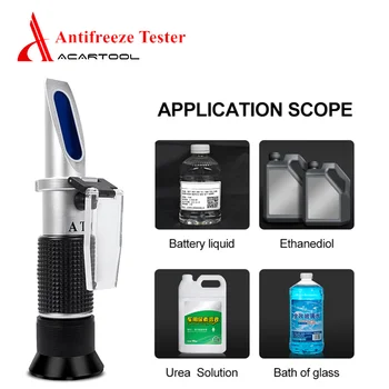 

New Antifreeze Tester Engine Battery Fluid Glycol Antifreeze Freezing Point Car Antifreeze Refractometer