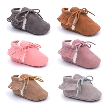 Scarpe da bambino in pelle scamosciata PU per neonati neonati mocassini mocassini morbidi scarpe Bebe frange scarpe con suola antiscivolo con suola morbida 1