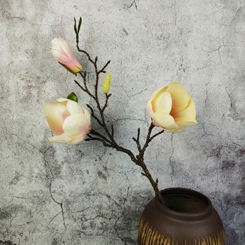 

Artificial Magnolia Flower Living Room Table Decoration Chinese Classical Home Fake Flower Floral