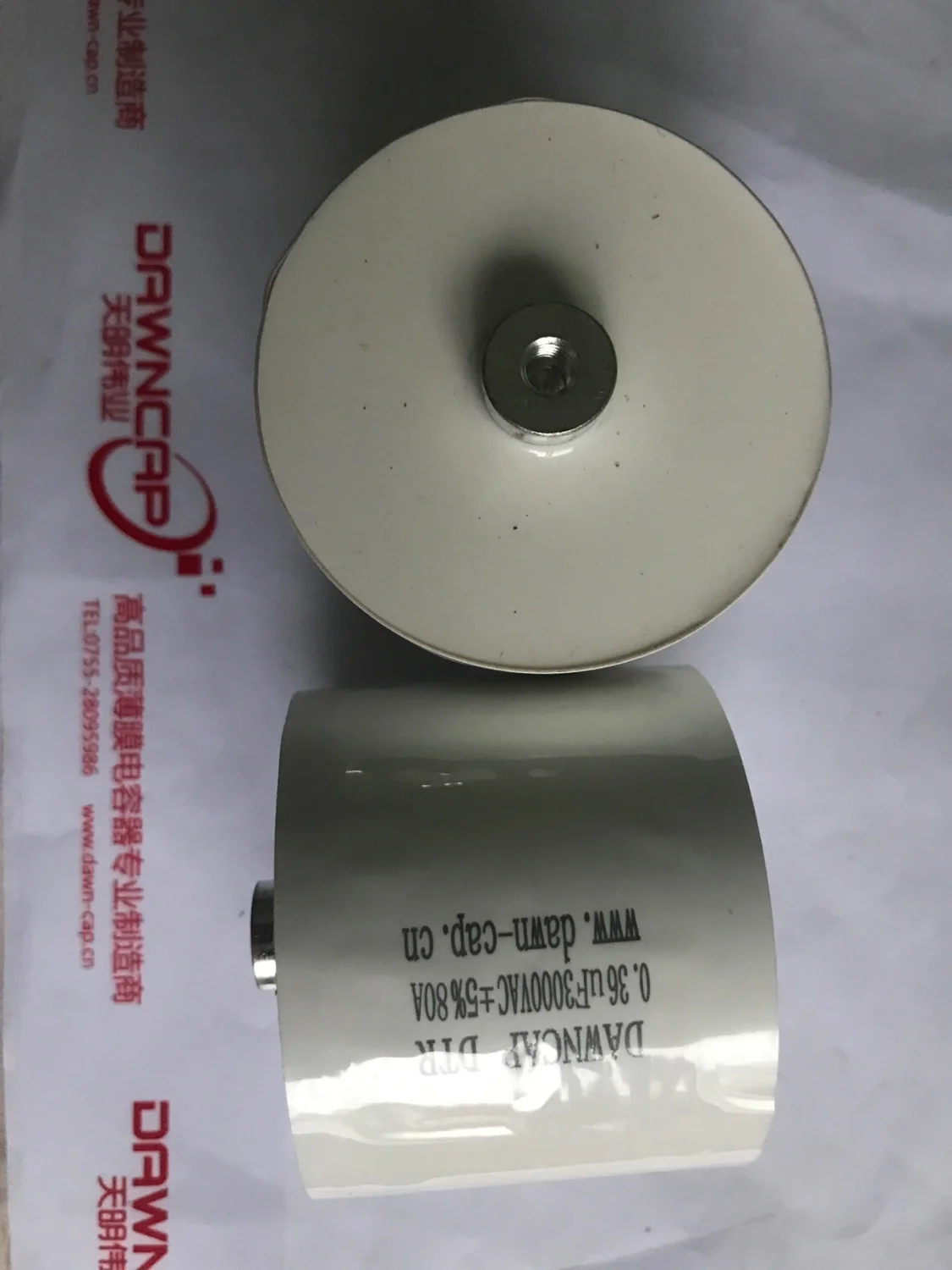 

Thyristor absorption capacitor 0.36UF 6300V 5% 60A 3000vac