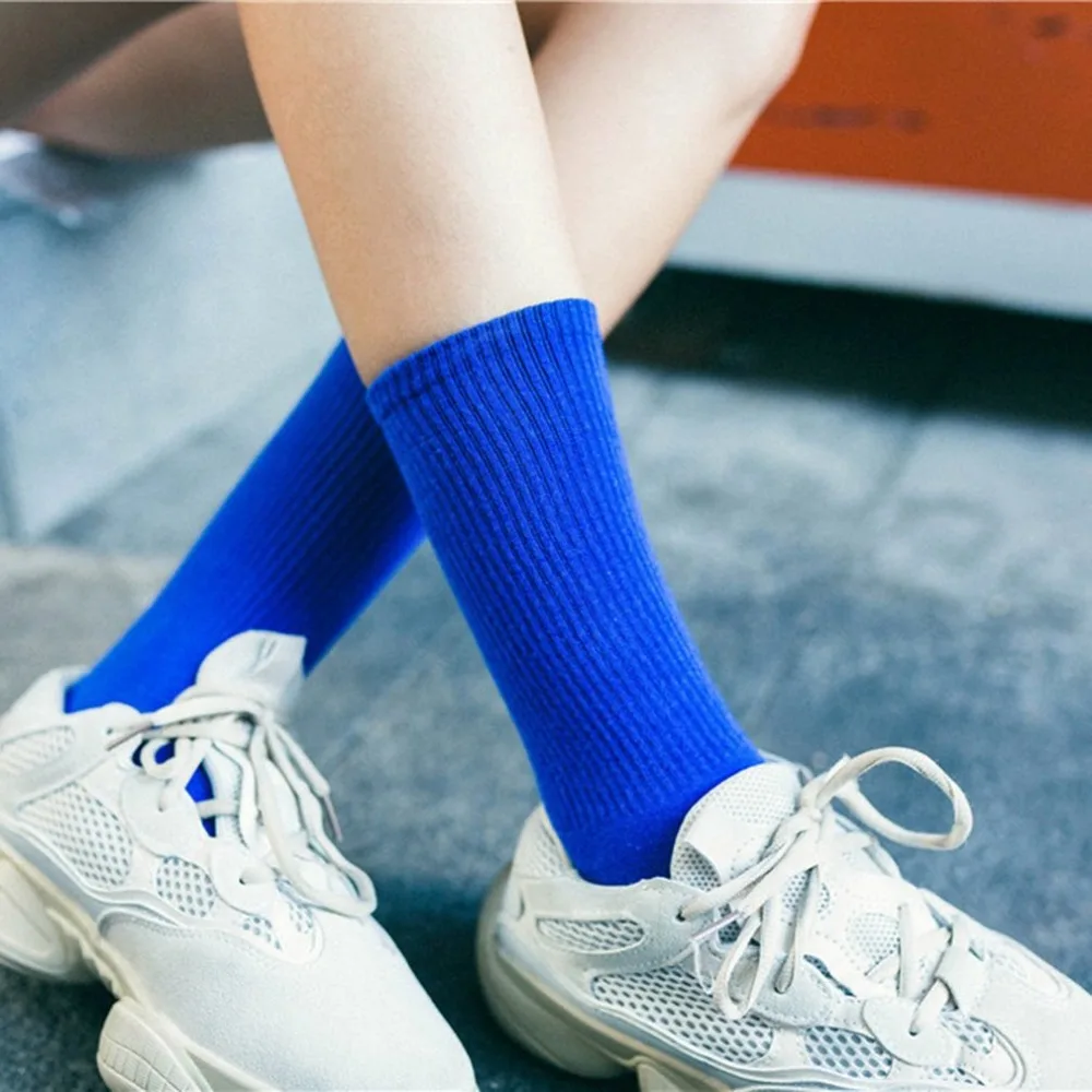 Модные длинные хлопковые носки мужские и женские повседневные дышащие теплые спортивные носки для скейтборда носки женские носки для студентов
