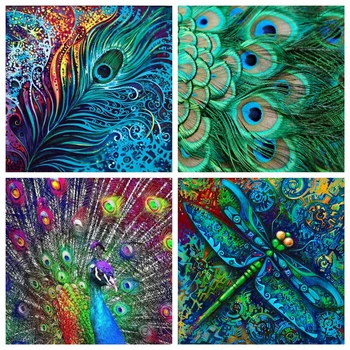 

Huacan 5d Diamond Painting Animal DIY Full Square Diamond Art Embroidery Mosaic Abstract Kits Home Decoration