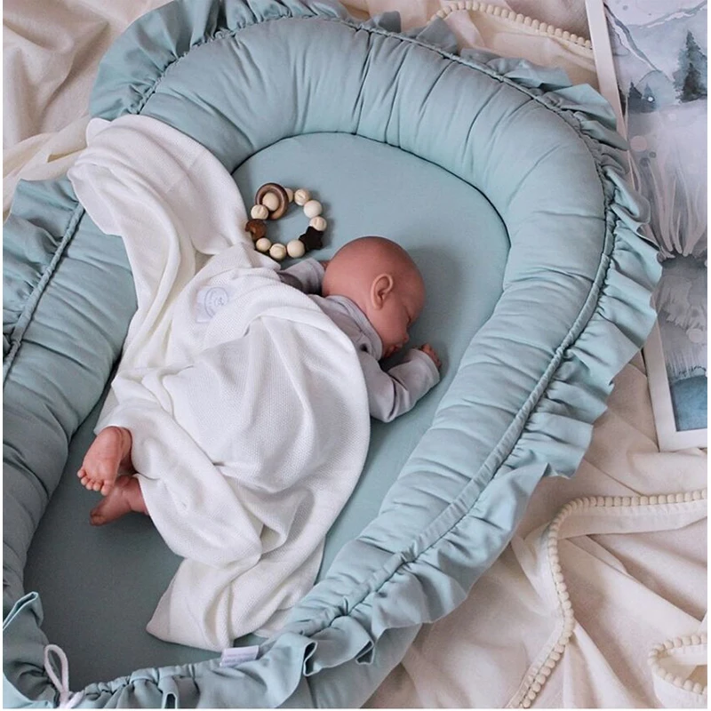 

95*60cm Baby Nest Bed Crib Portable Removable Washable Crib Travel Bed for Boys Girls Baby Children Infant Cotton Cradle