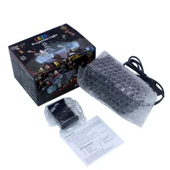 

LED Projector Christmas Snowflake Laser Light Snowfall Moving Snow Garden Laser Projector Lamp For New Year Party Decor