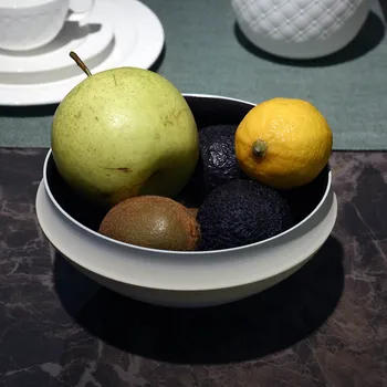 

New Ceramic Fruit Bowl Decorative Centerpiece for Home Office Big Noodle Bowl Art Display Home Decoration Accessories