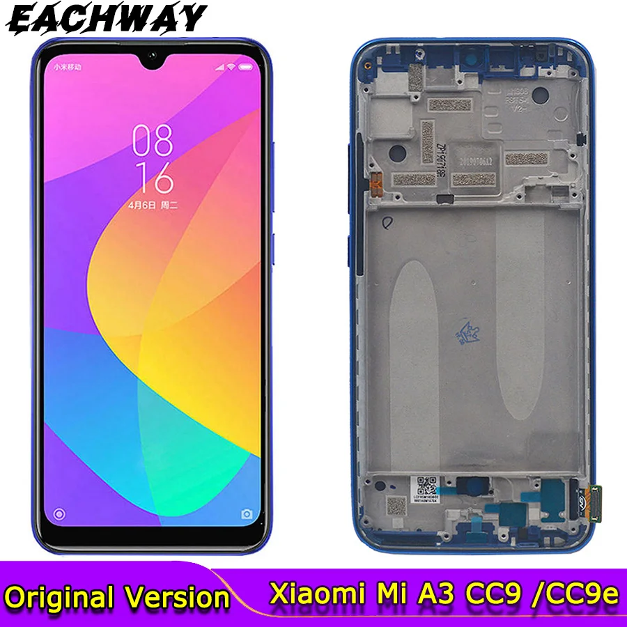 Супер AMOLED для Xiaomi Mi A3 CC9 LCD CC9E дисплей сенсорный экран дигитайзер сборка запасные