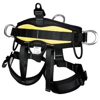

Rescue Rock Climbing Moutaineering Protection Equipment Safety Harness Seat Belt + 54-62cm/ 21-24inch Lightweight Helmet