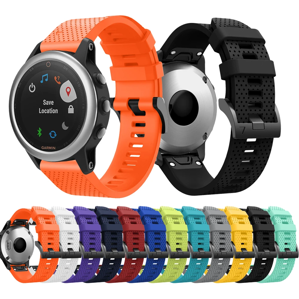 Силиконовый ремешок для наручных часов Garmin fenix 6 6X 6S pro легко прилегающий браслет