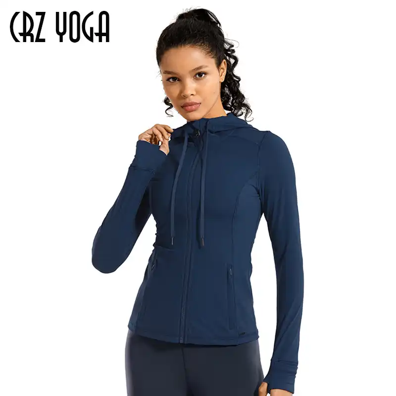 running hoodie with zip pockets