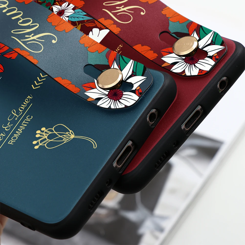 Силиконовый чехол с цветочным рисунком на запястье для Samsung Galaxy S20 S10 S9 S8 S7 S6 Plus Ultra