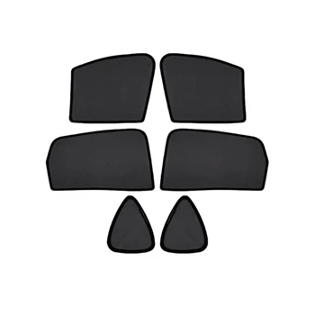 

6Pcs Magnet Mesh Car Side Window Sun Shades,Uv Rays Protection Window Shade For Mazda Cx-5 2017-2019