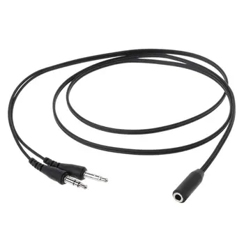 

1M 3.5MM Plug Female to 2 Male Splitter Earphone Audio Adapter Cable Wire for PC Computer Smartphones Headset Microphone Use