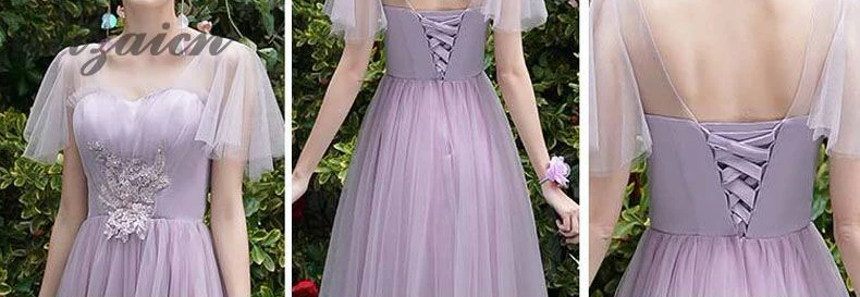 Фиолетовая Пряжа юбка модное платье подружки невесты Qi Pao женское китайское вечернее платье Чонсам современное Восточное Стильное