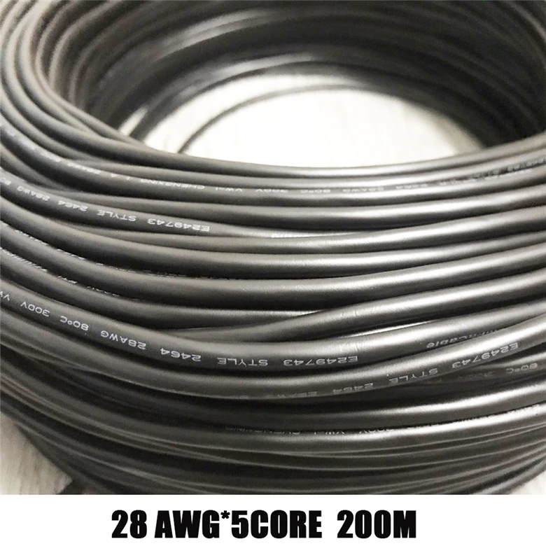 UL2464 28 AWG 2 3 4 5 core cable for USB Mouse Keyboard data 10meters DIY PVC cable Soft sheath line Control Wine Free shipping  (5)