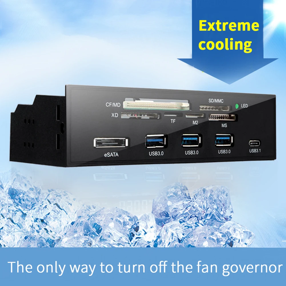 

PC Front Panel Cooling 4 Channel Professional Adjuster LCD Display CPU Fan Speed Controller Multi Functional Digital Temperature