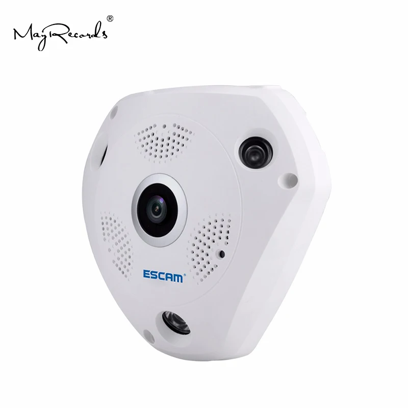 Shark QP180 HD 960P H2.64 1.3MP 360 градусов панорамная инфракрасная камера рыбий глаз VR