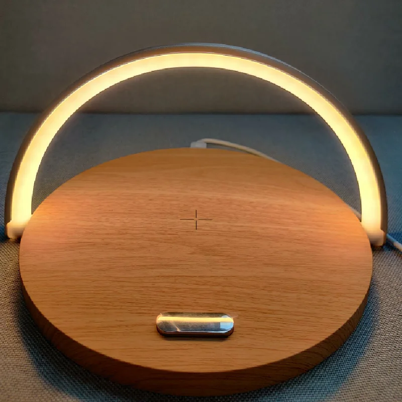 Bluetooth-Колонка деревянная портативная с беспроводной зарядкой | Электроника