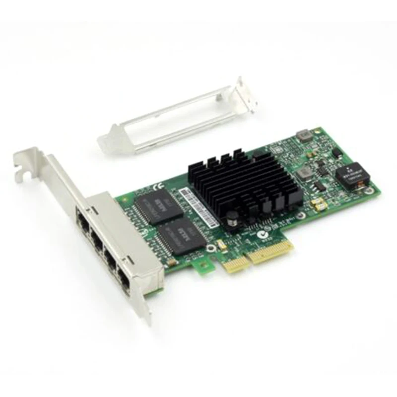 Гигабитный сетевой карты I350 T4 E1G44HT для Intel 82580 PCI Express адаптер переменного тока