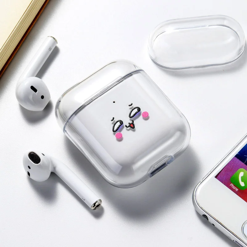 Жесткий ПК Прозрачный чехол для наушников для Apple AirPods 1 2 3 Зарядный ящик милый мультфильм Кактус кристалл чехол сумка для Airpods чехлы