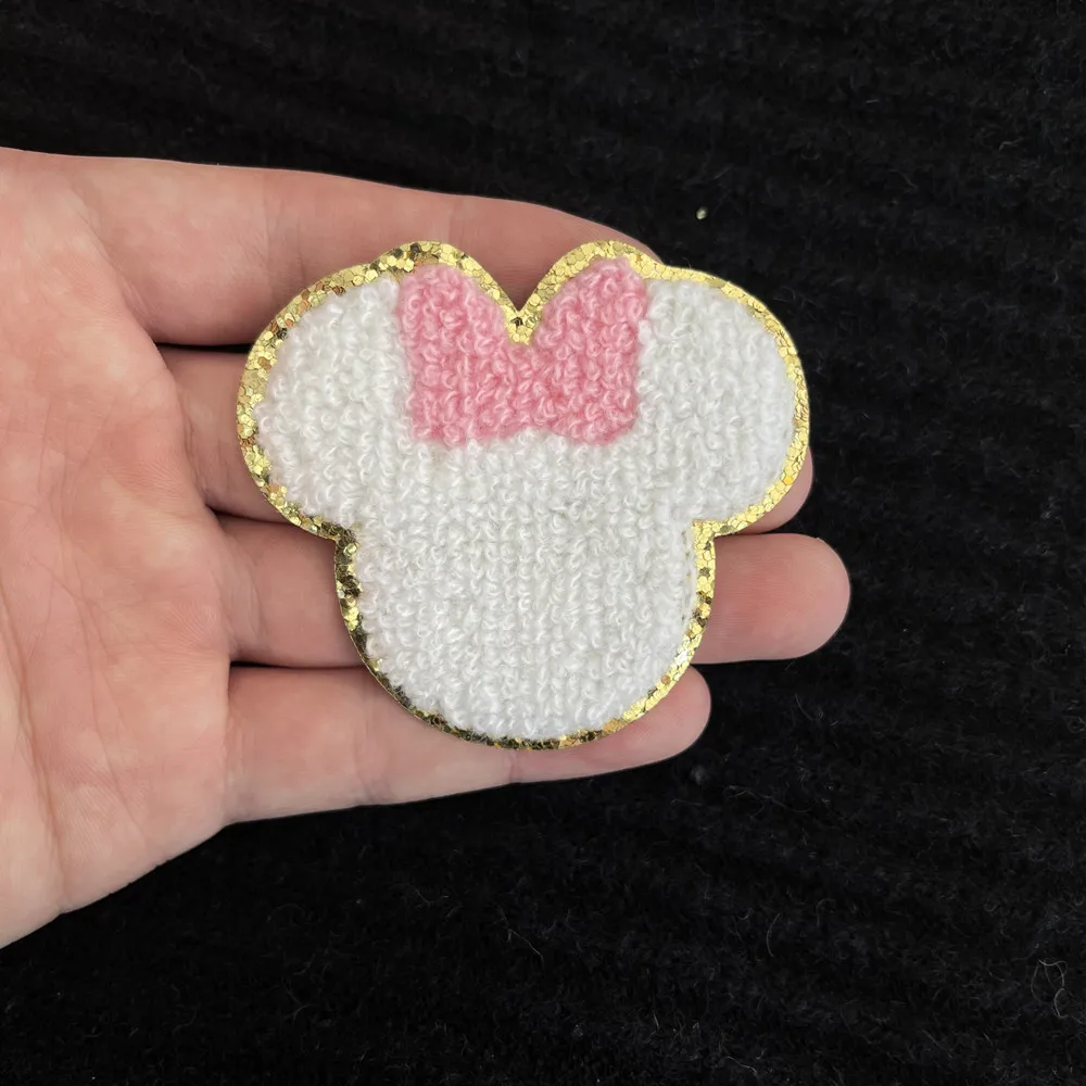 1Pc Sequin Chenille Embroidery Patches Rainbow/Lightning/Heart Patches Appliques Iron On Patches For Children Woman Clothes 